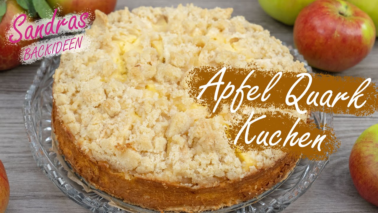 Apfel Quark Kuchen mit Zimtstreusel | leckeres Rezept für 20 cm Springform