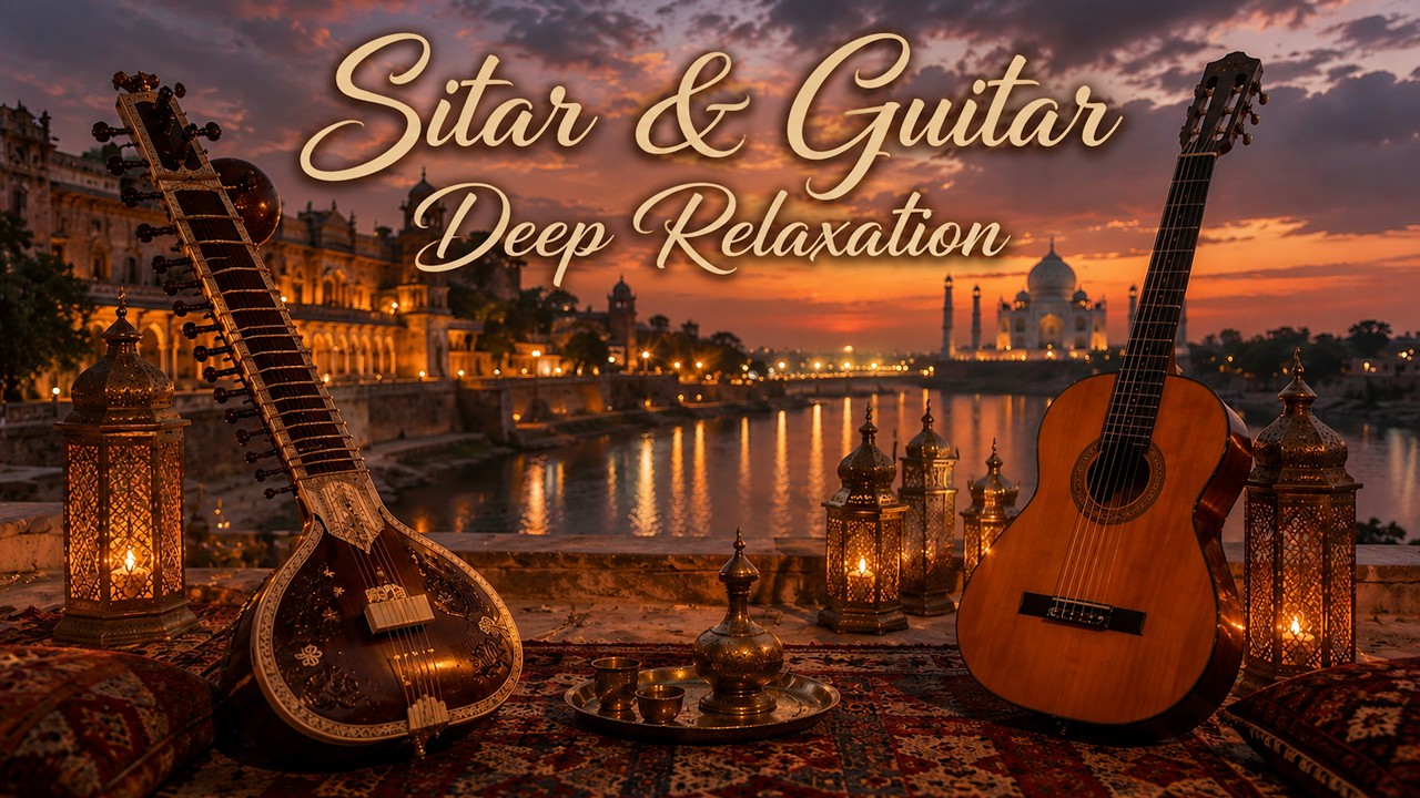Wandering Between Two Worlds | Indian & Spanish Fusion Music | Sitar & Guitar Deep Relaxation