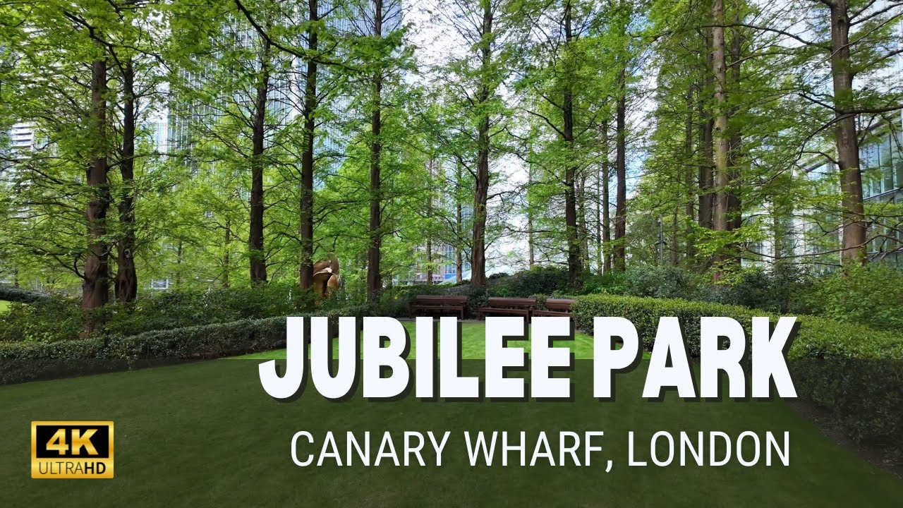 Exploring Jubilee Park in Canary Wharf | London Spring Time Walks