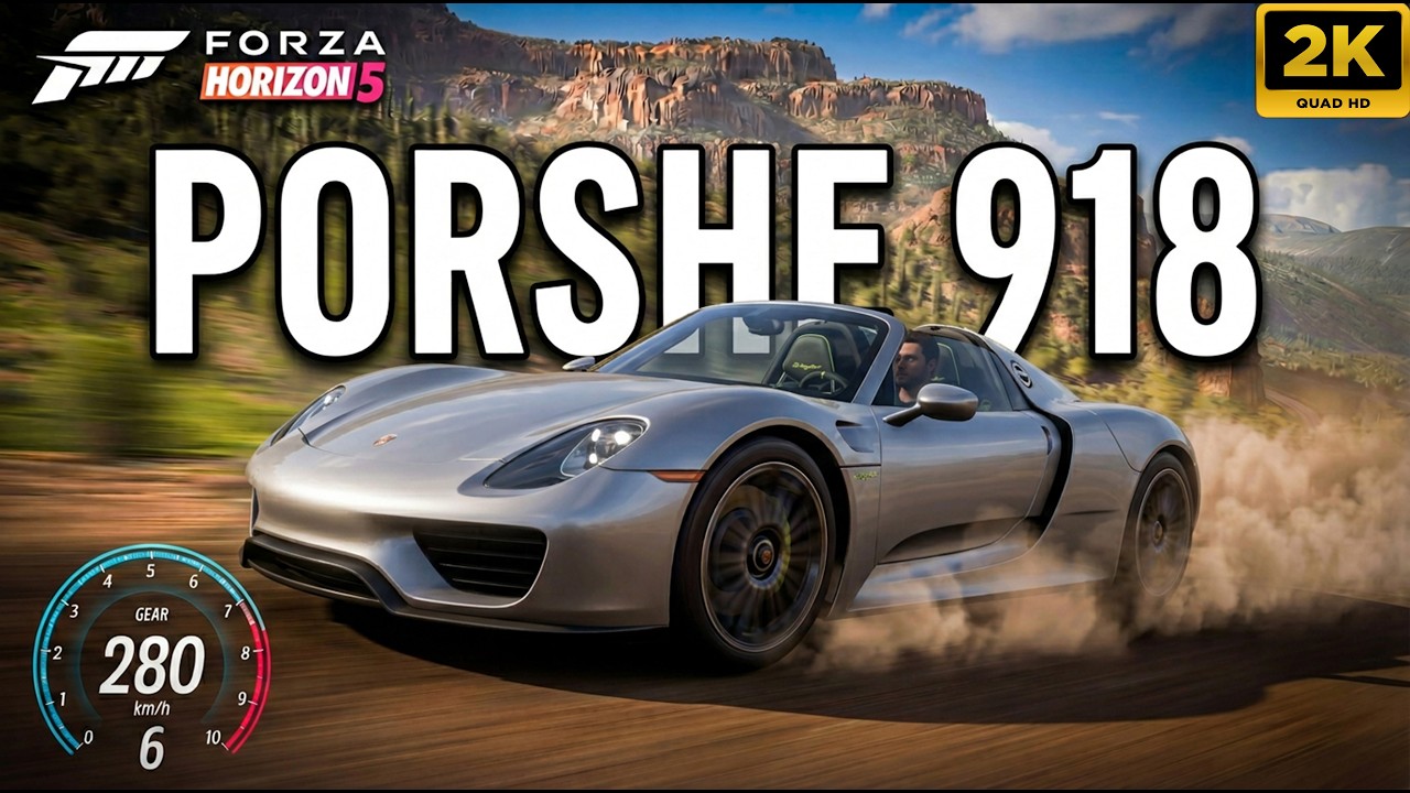 Porsche Spyder 918 | Forza Horizon 5 | Steering Wheel Gameplay
