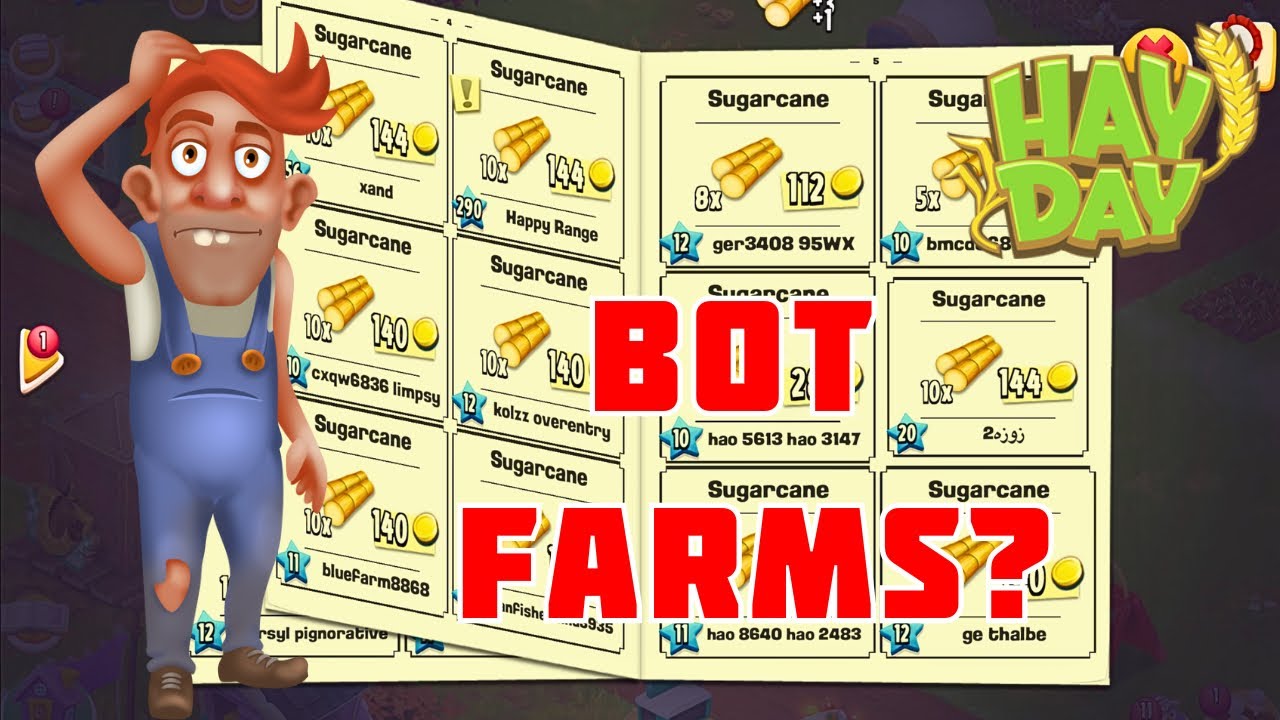 Hay Day - 4 TIPS to use these BOT farms for Profit! 🧐