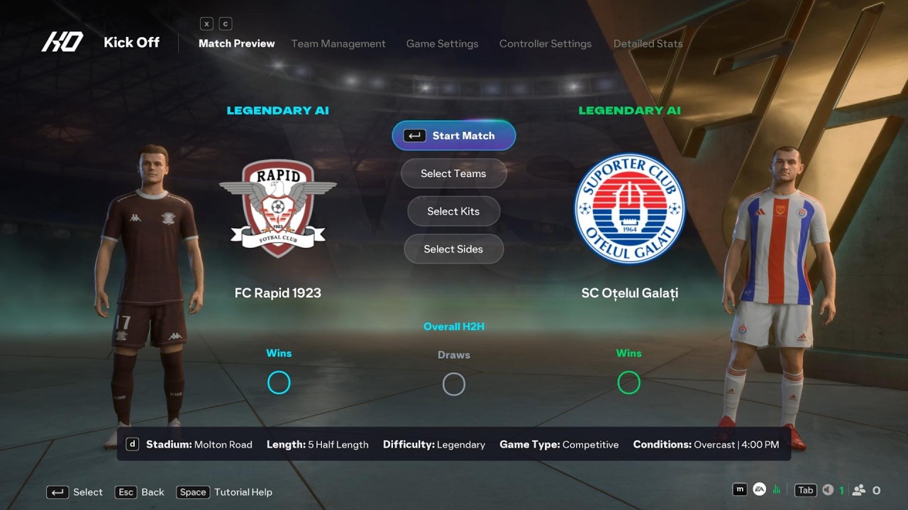 Rapid București vs Oțelul Galați | Superliga | EA FC 26 | Simulare