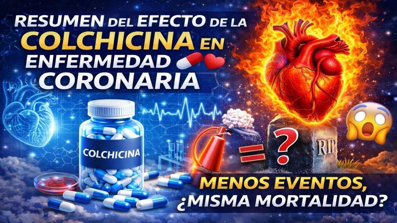 RESUMEN DEL EFECTO DE LA COLCHICINA EN ENFERMEDAD CORONARIA 💊❤️