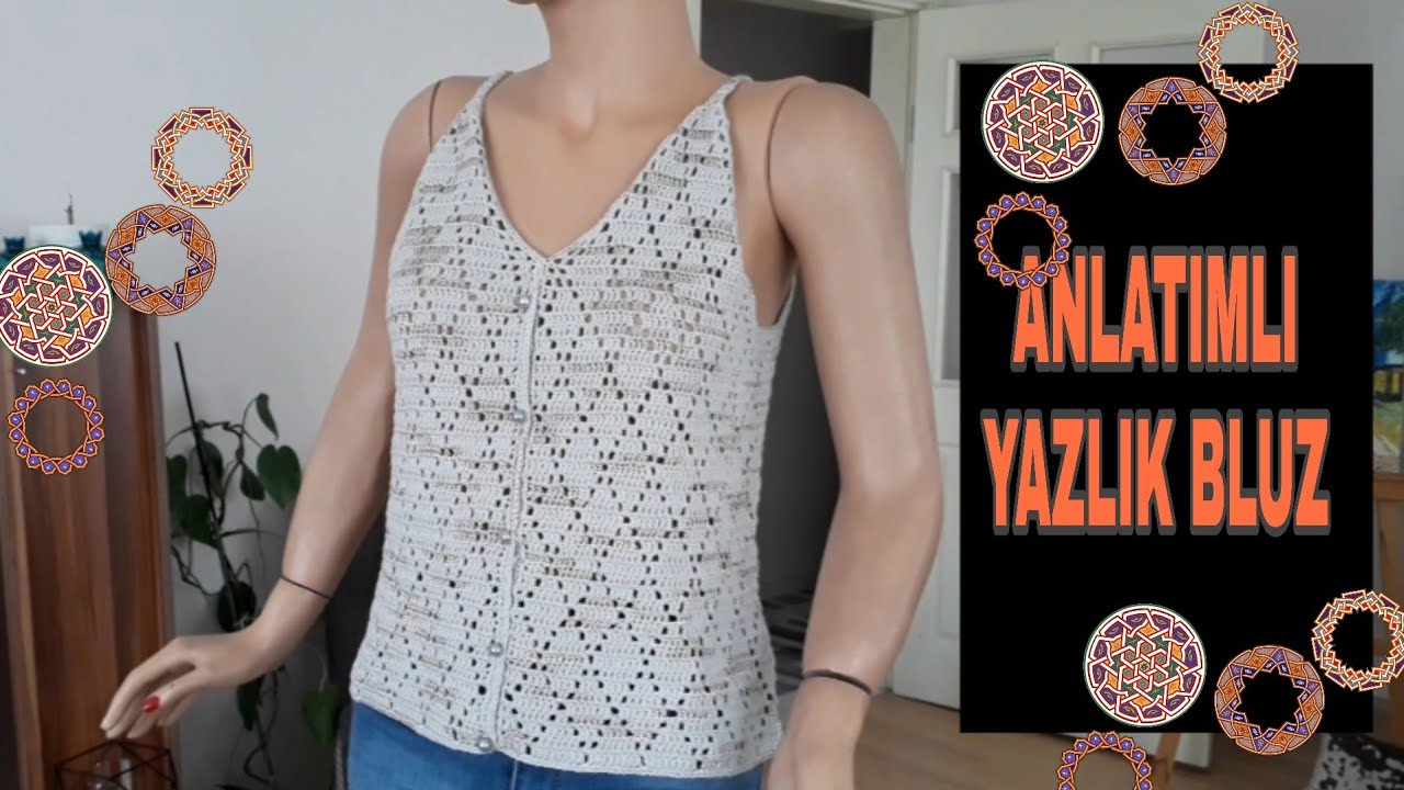 SEVECEĞİNİZ BİR MODEL BAKLAVA DESENLİ YAZLIK BLUZ🌸🐞