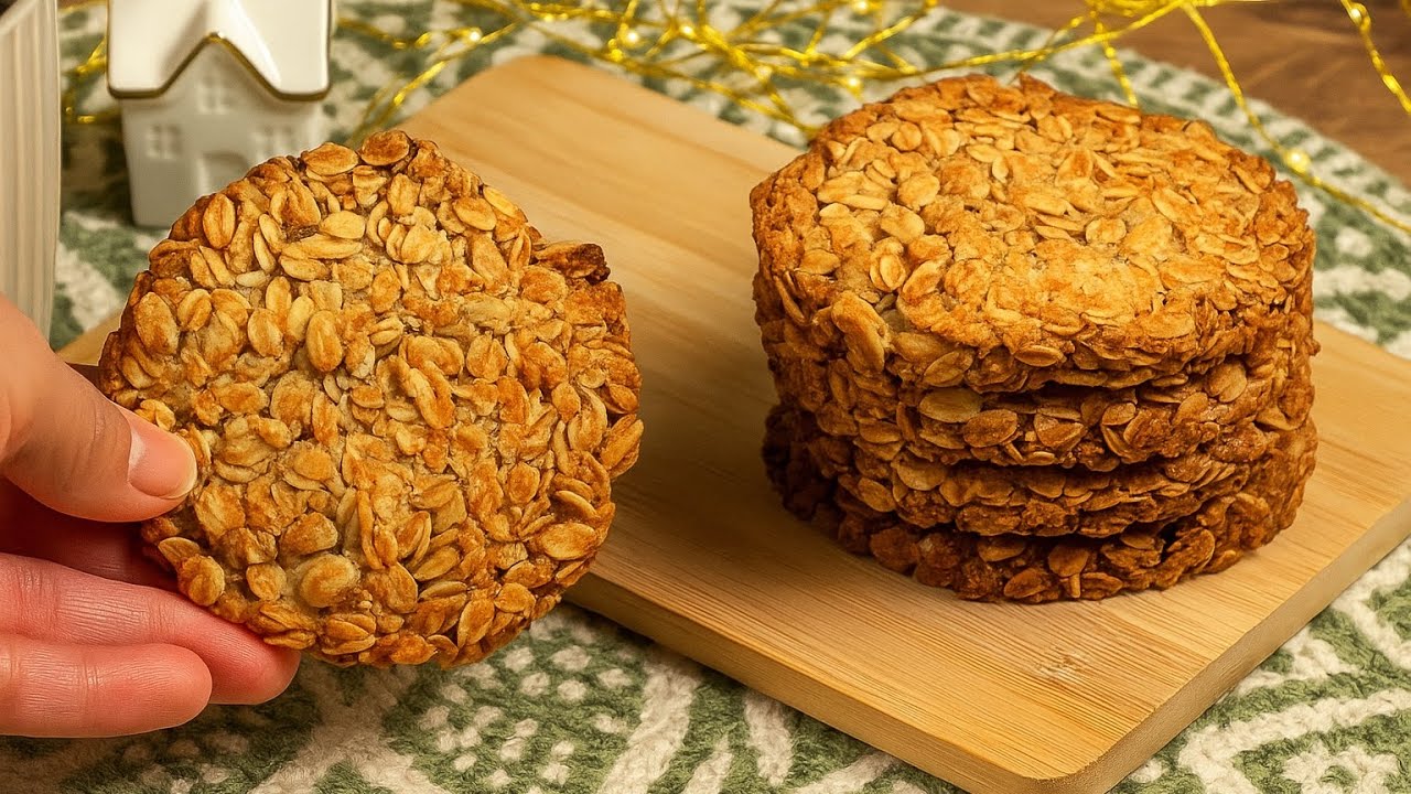 Proste ciasteczka kokosowo-owsiane bez cukru. Zdrowe i pyszne!