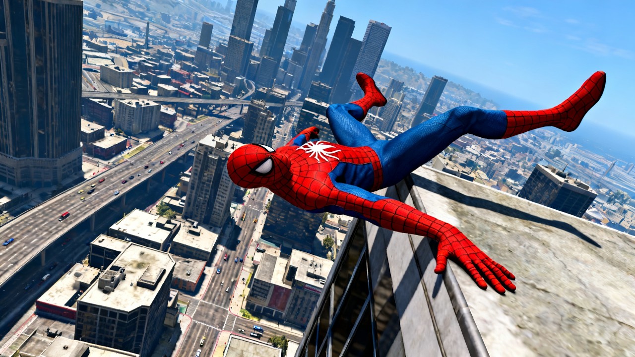 Spider-Man Loses Control! Crazy Jumps & Brutal Falls 😱 | GTA 5 Fails