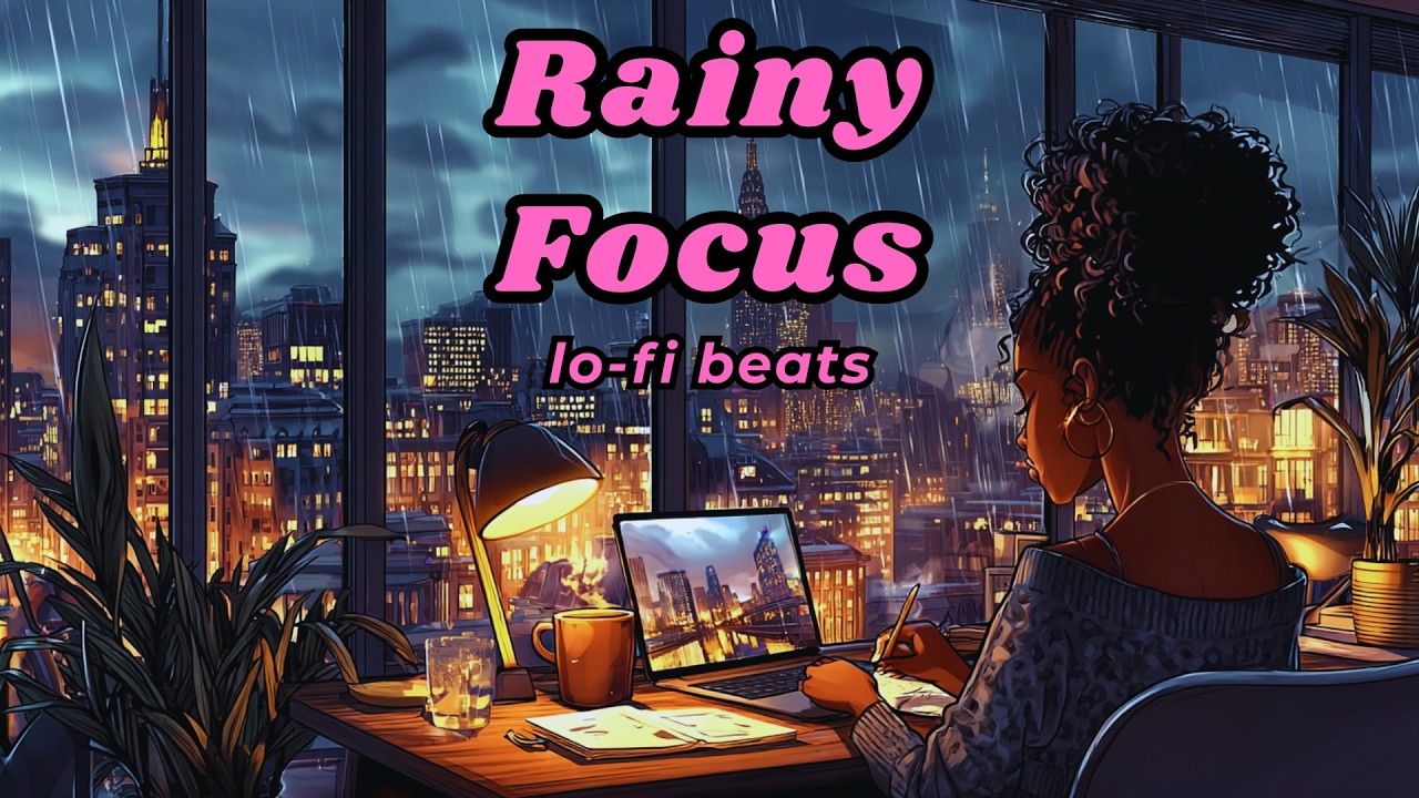 Rainy City Workday 🌧️ Chill LoFi Beats + Rain Sounds for Focus, Studying & Productivity (2 Hours)