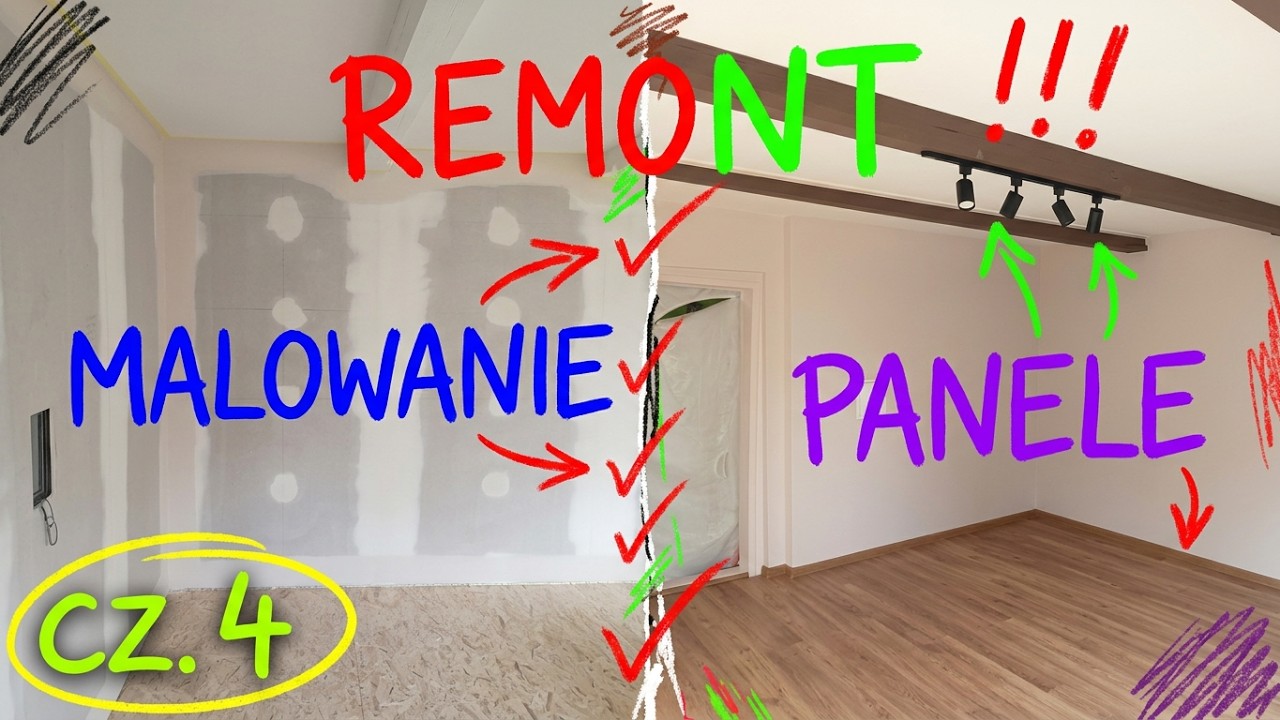 Remont starego domu cz.4 malowanie, panele