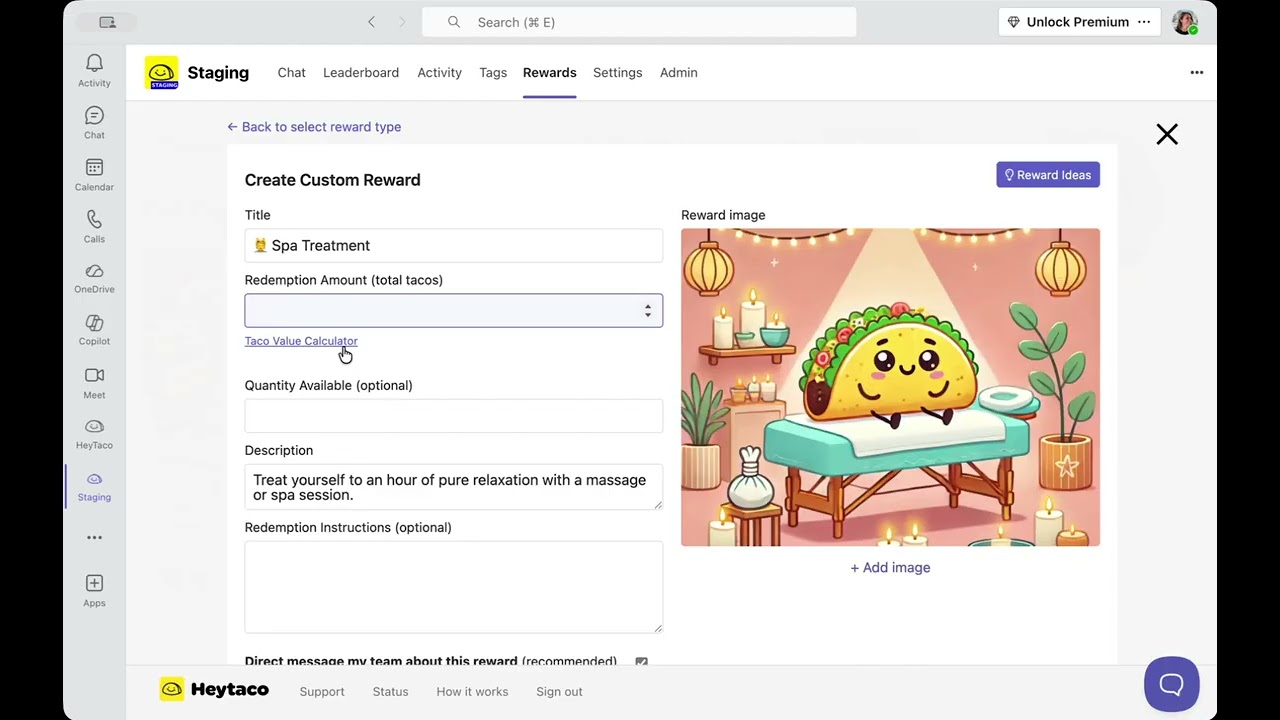 #6 HeyTaco Rewards in Microsoft Teams