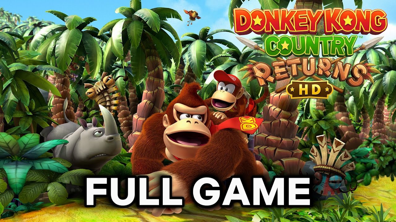 Donkey Kong Country Returns HD │ 100% Gameplay Walkthrough