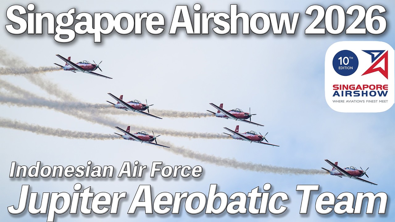 [Singapore Airshow 2026] Indonesian Air Force Jupiter Aerobatic Team | Saturday Demo | 4K