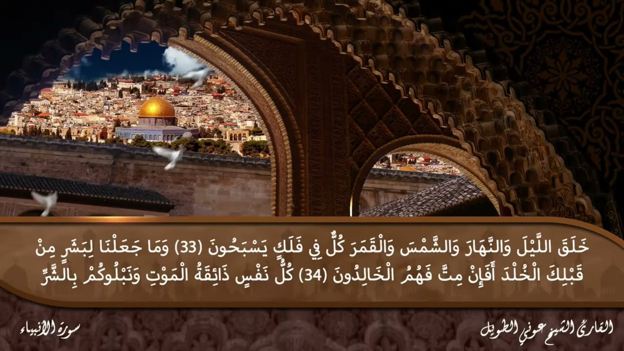 سورة الأنبياء القارئ الشيخ عوني الطويل قراءة تعليمية