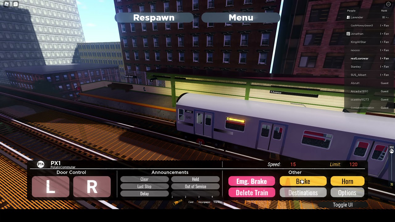 [ROBLOX] Operating Trains in PTA Subway: Fifth Av Lines