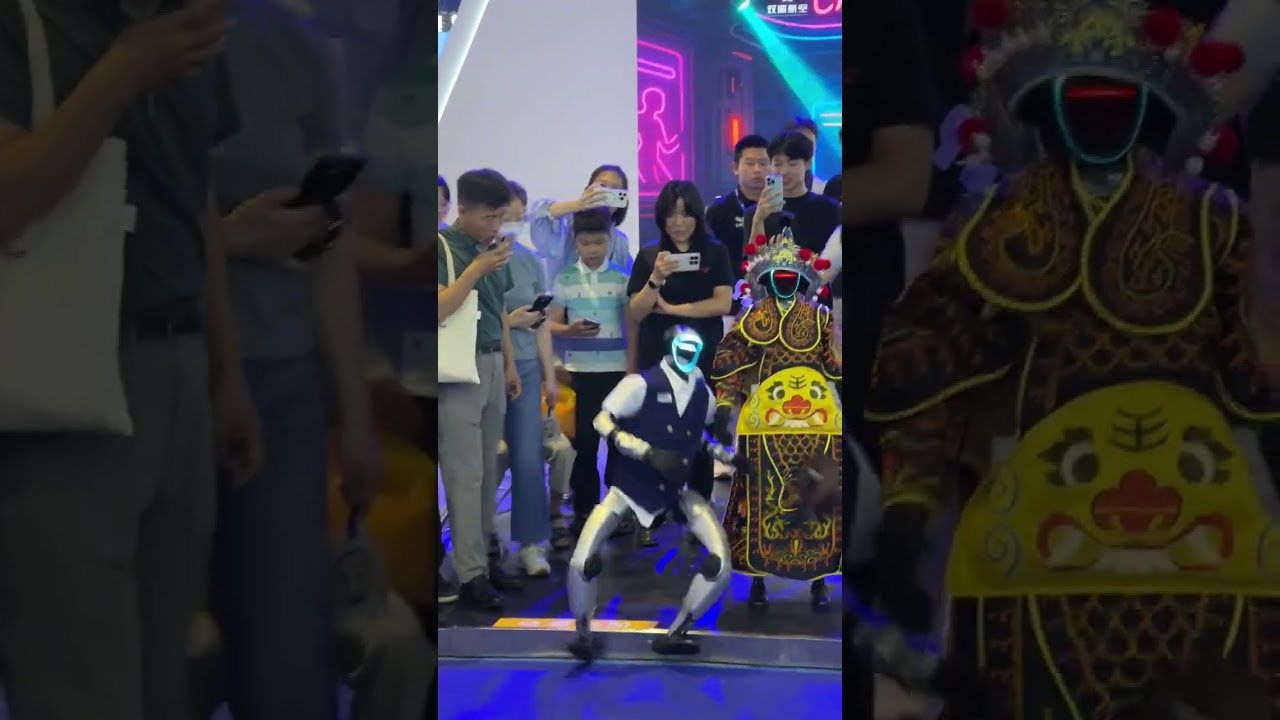 Dancing robot performance ends in unexpected fall in Shanghai, China