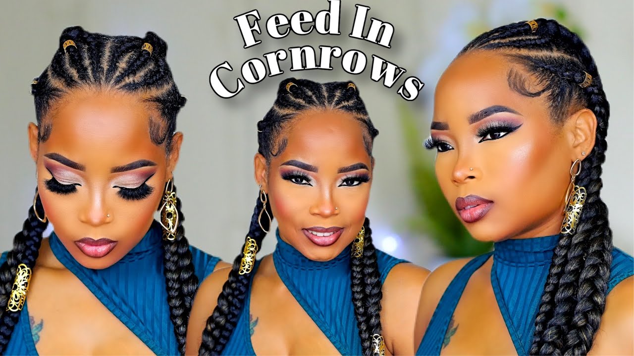 How To Feed In Cornrow Your Own Hair For Beginners Using BTL Products
