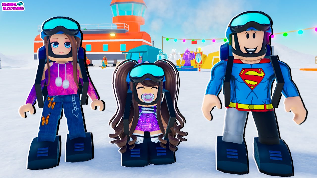 LEVAMOS A SARINHA BEBÊ PARA UMA EXPEDIÇÃO NA ANTÁRTIDA❄️🚩ROBLOX