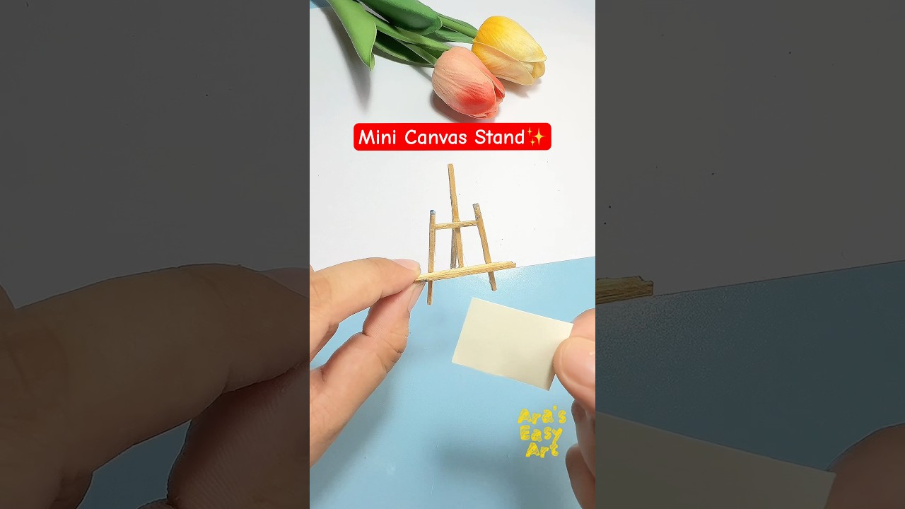 DIY Mini Easel / Canvas stand ✨ @ArasEasyArt #viral #art #ytshorts #mini #stand