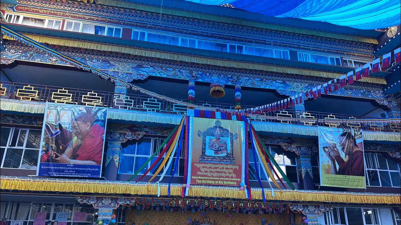 Celebrating His holiness🙏🏻SakyaTrichen&rsquo;s Birthday@Sakya Monastery @yangchenriovlogs