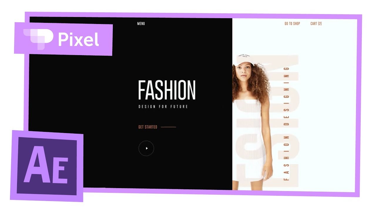 Анимация fashion сайта в After Effects | уроки для начинающих