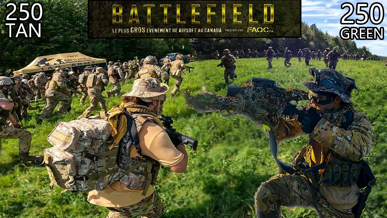 BATTLEFIELD Milsim War 250 vs 250 Players (Biggest Airsoft Event in Canada)
