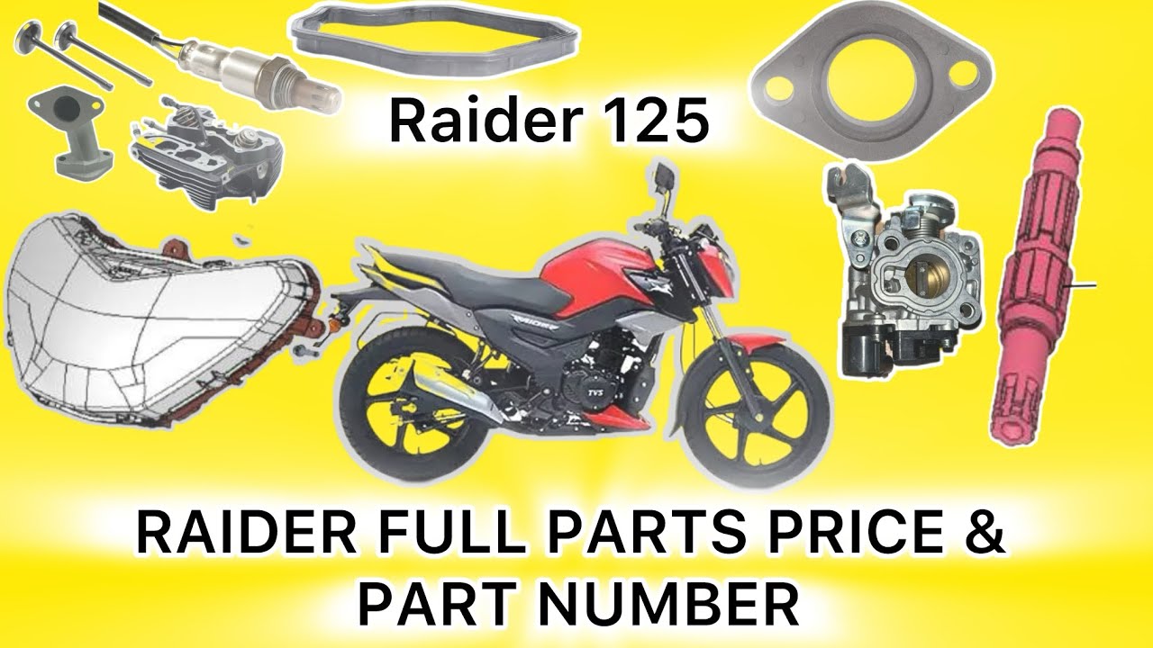 TVS RAIDER 125 FULL PARTS PRICE & PARTS NUMBER 💪🏻✌🏻 #tvsraider #Raider125 #Raiderparts #parts #tvs