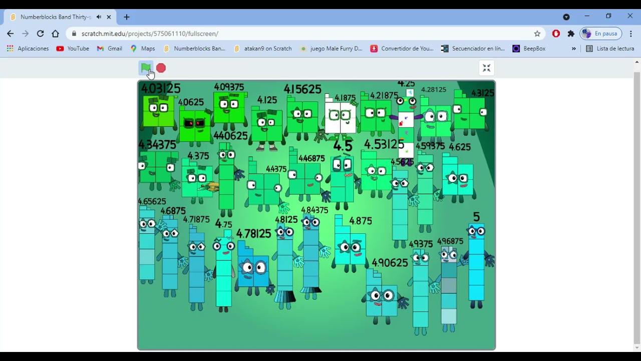 Numberblocks Band Thirty-seconds 4.03125-5 (for TricoBlock )