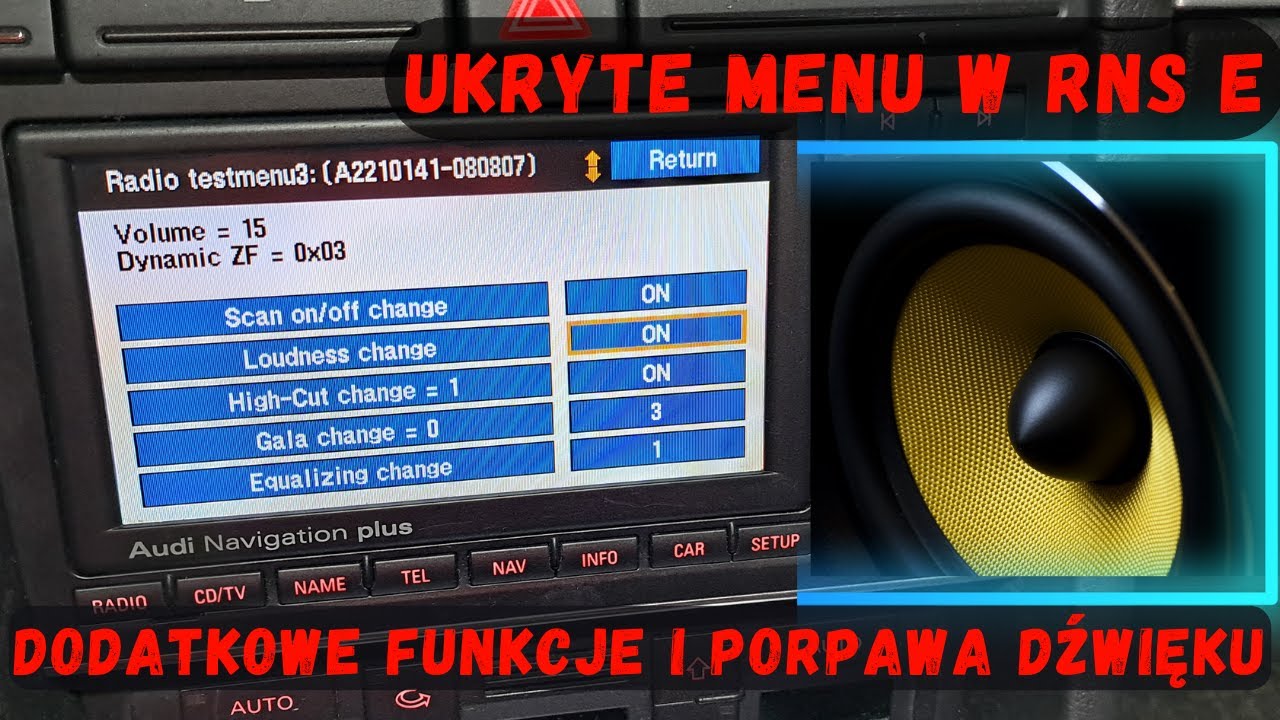 Jak wejść w ukryte menu RNS-E Audi navigation plus. How to enter the hidden menu Audi A4 B6/B7 1.8T