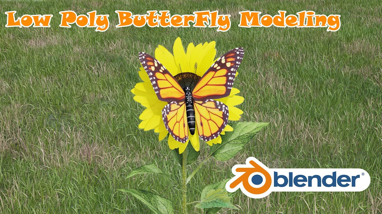 Low Poly Butterfly Modeling in Blender