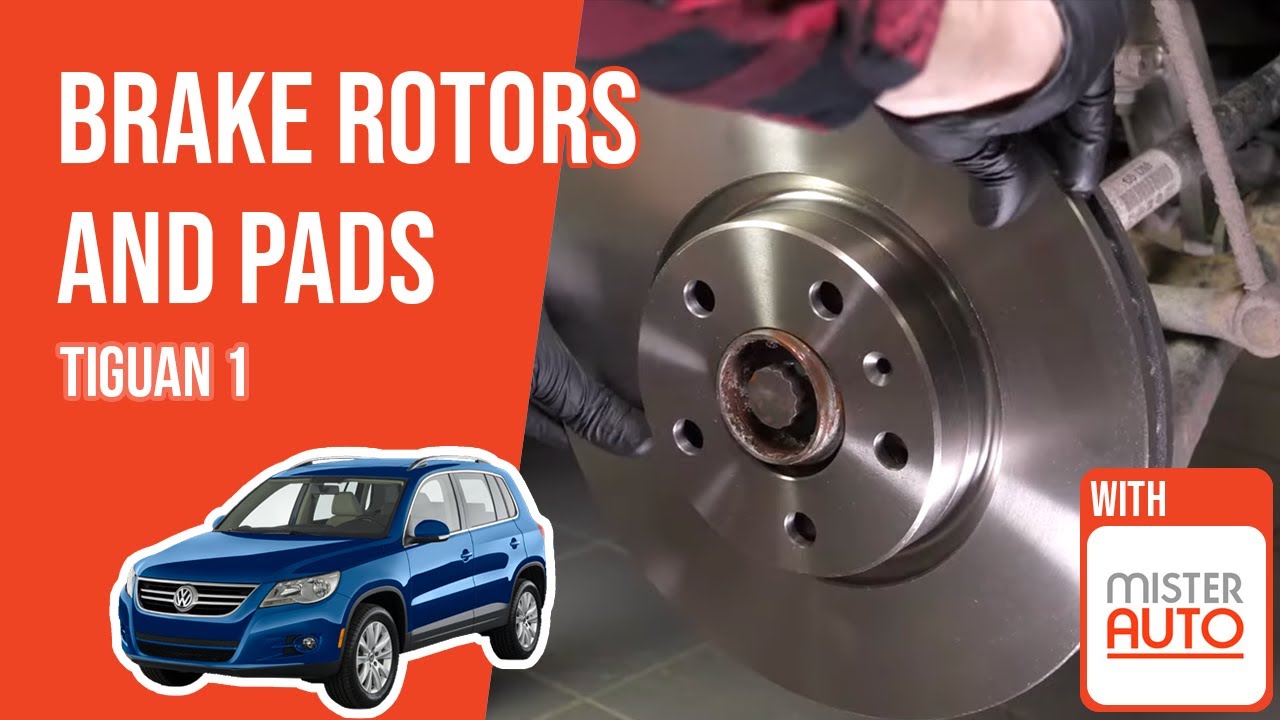 How to replace the front brake discs and pads Tiguan mk1 🚗