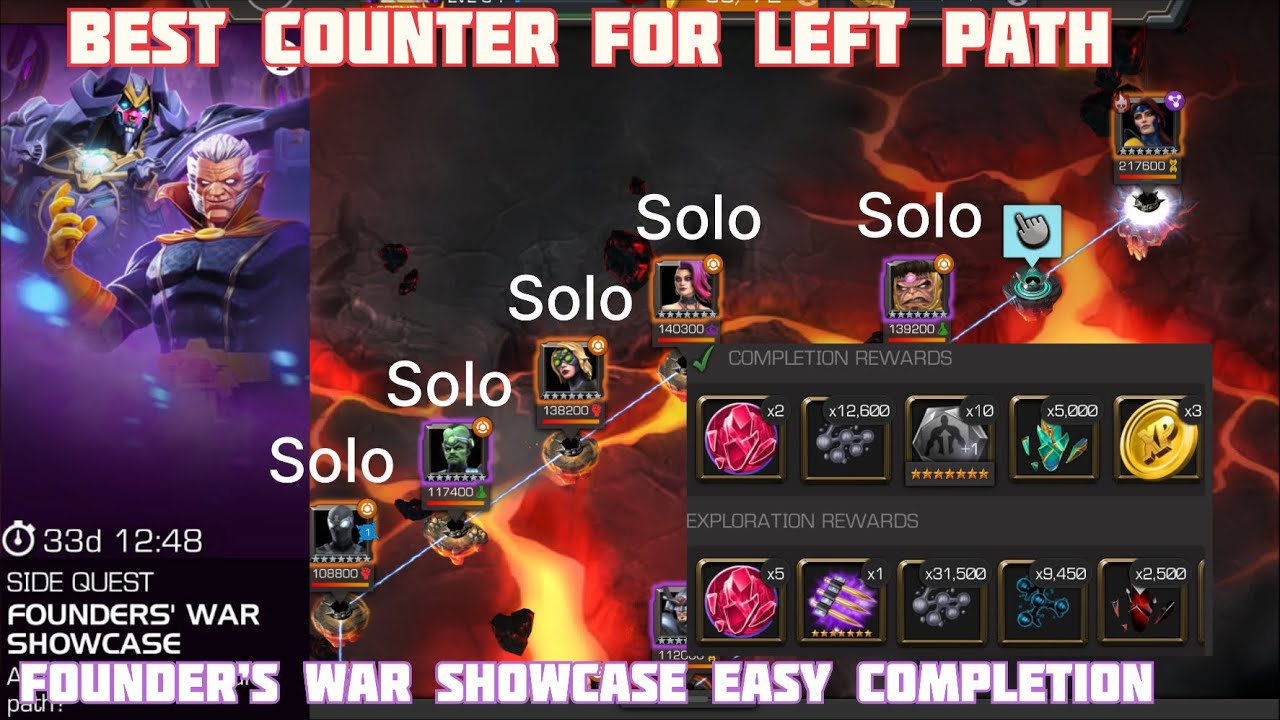 Founder&rsquo;s War Showcase Left Path Easy Completion Mcoc With Best Counters