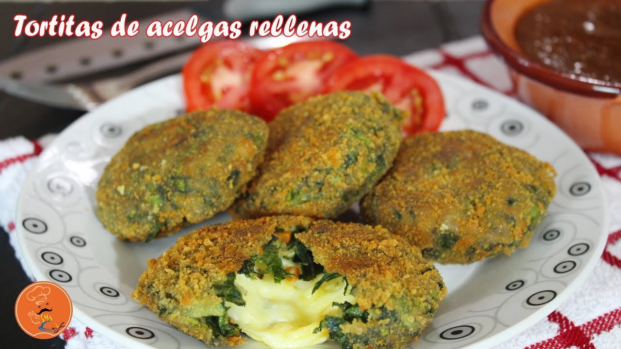 Tortitas de acelgas rellenas de queso | Receta económica y fácil