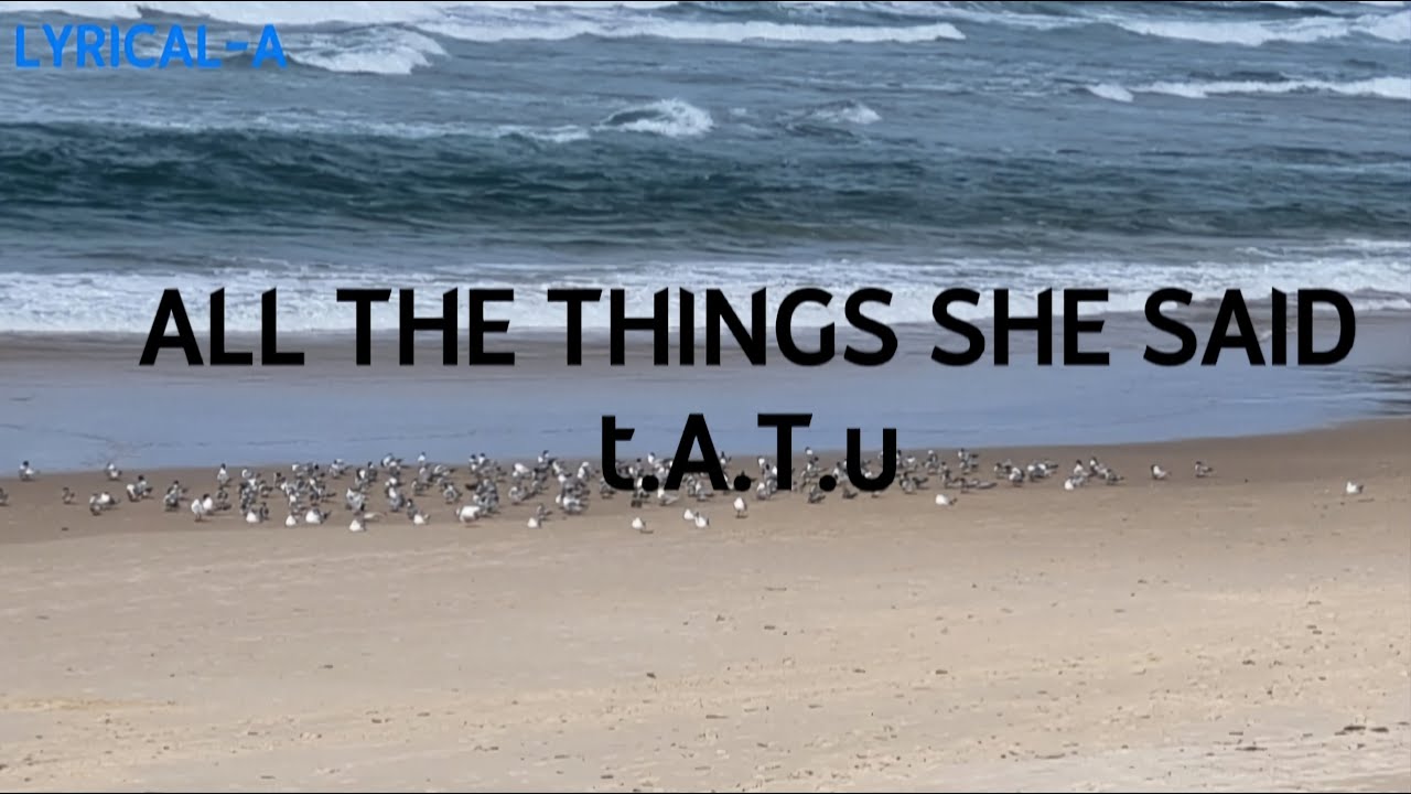 All The Things She Said - t.A.T.u (Clean - Lyrics) | @LYRICAL-A-music