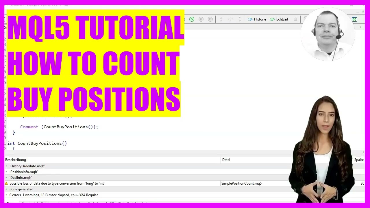 MQL5 TUTORIAL - HOW TO COUNT BUY POSITIONS