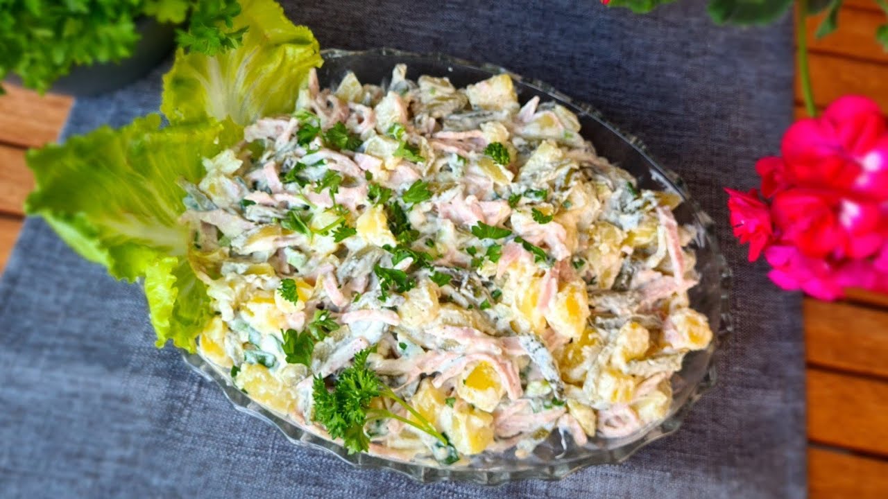 سالاد سیب زمینی به سبک آلمانی😍 Kartoffelsalat😍potato salad