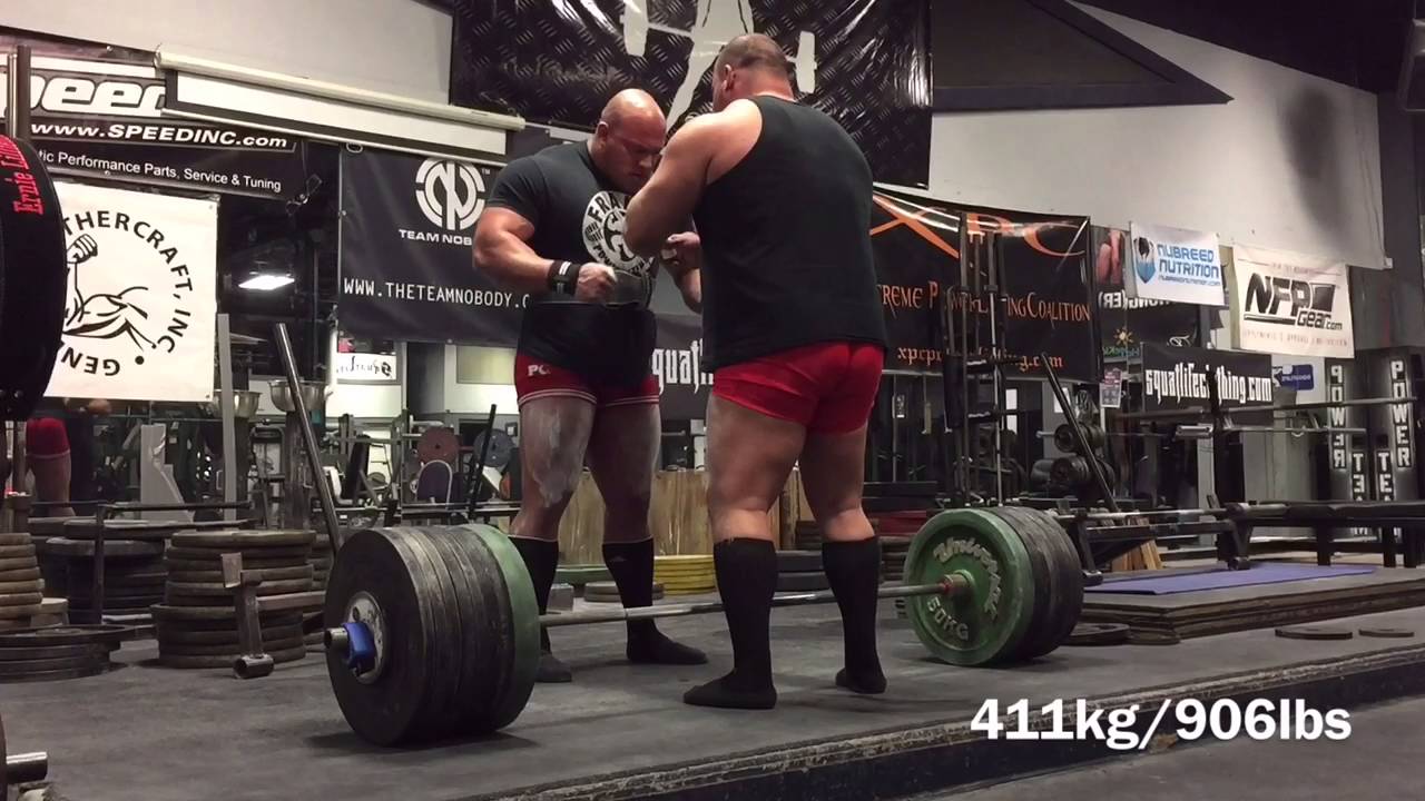 411kg/906lbs Raw Deadlift PR
