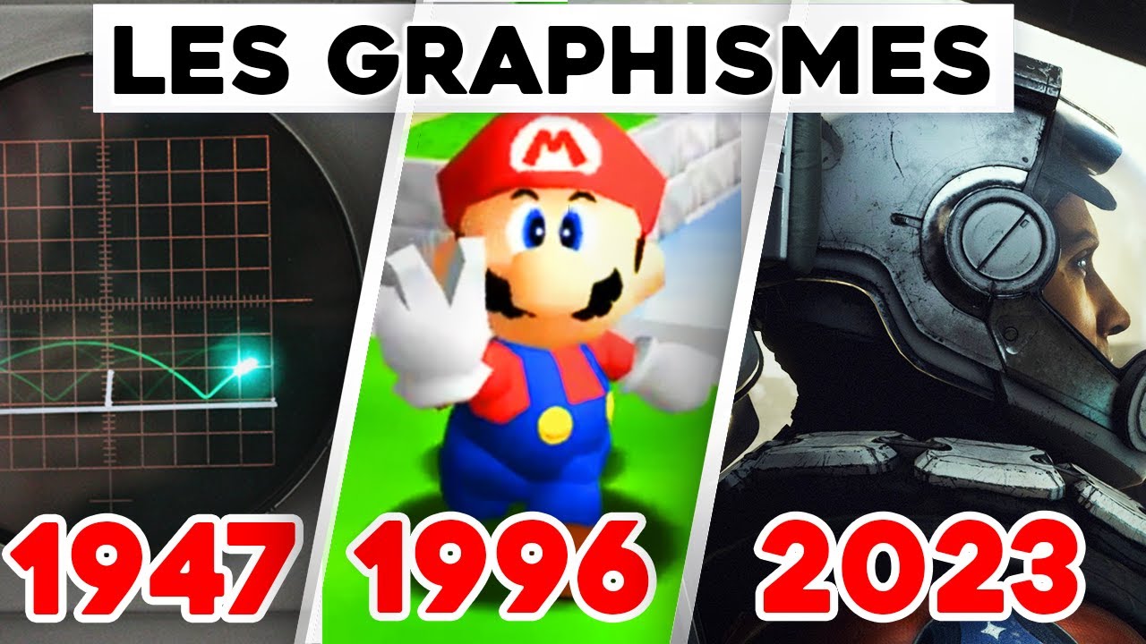 L'ÉVOLUTION DES GRAPHISMES de jeux vidéo (1947 - 2023)
