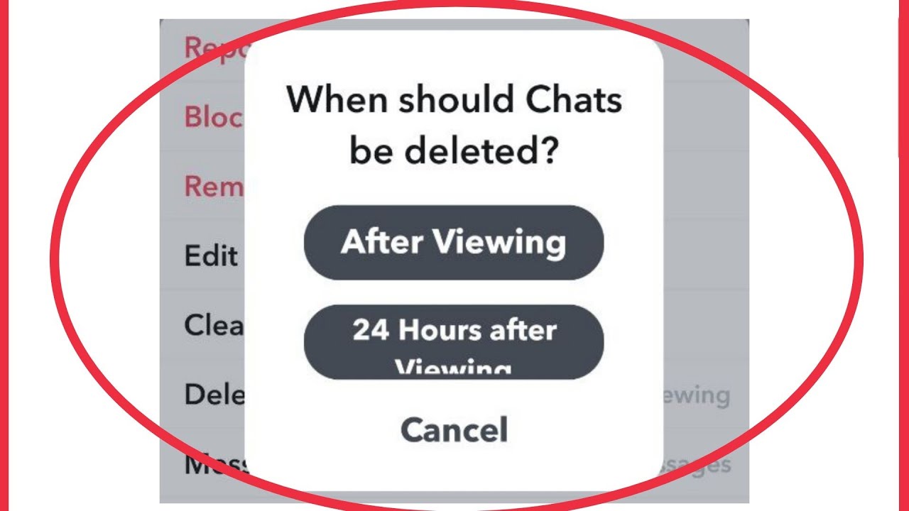 How To Select When should chats be deleted After Viewing & 24 Hours After View in Snapchat Message