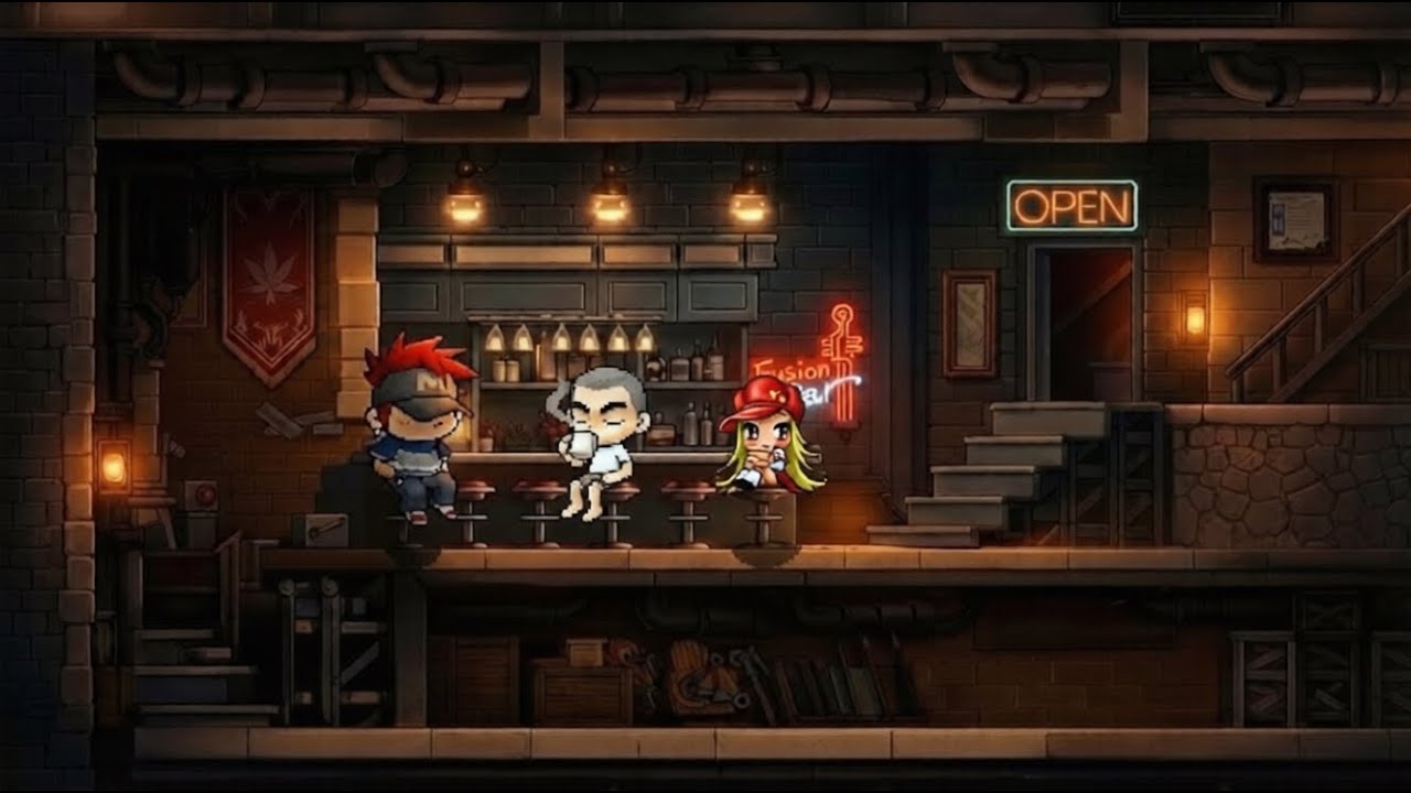 MapleStory Kerning City 新楓之谷 墮落城市 地下酒吧 1H BGM🎵