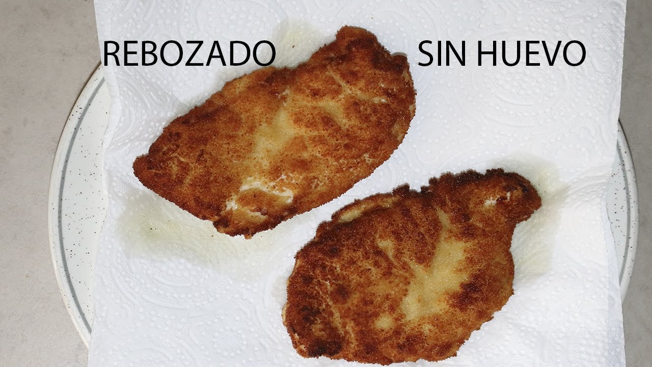 Pechugas de pollo rebozadas sin huevo, con harina de garbanzo