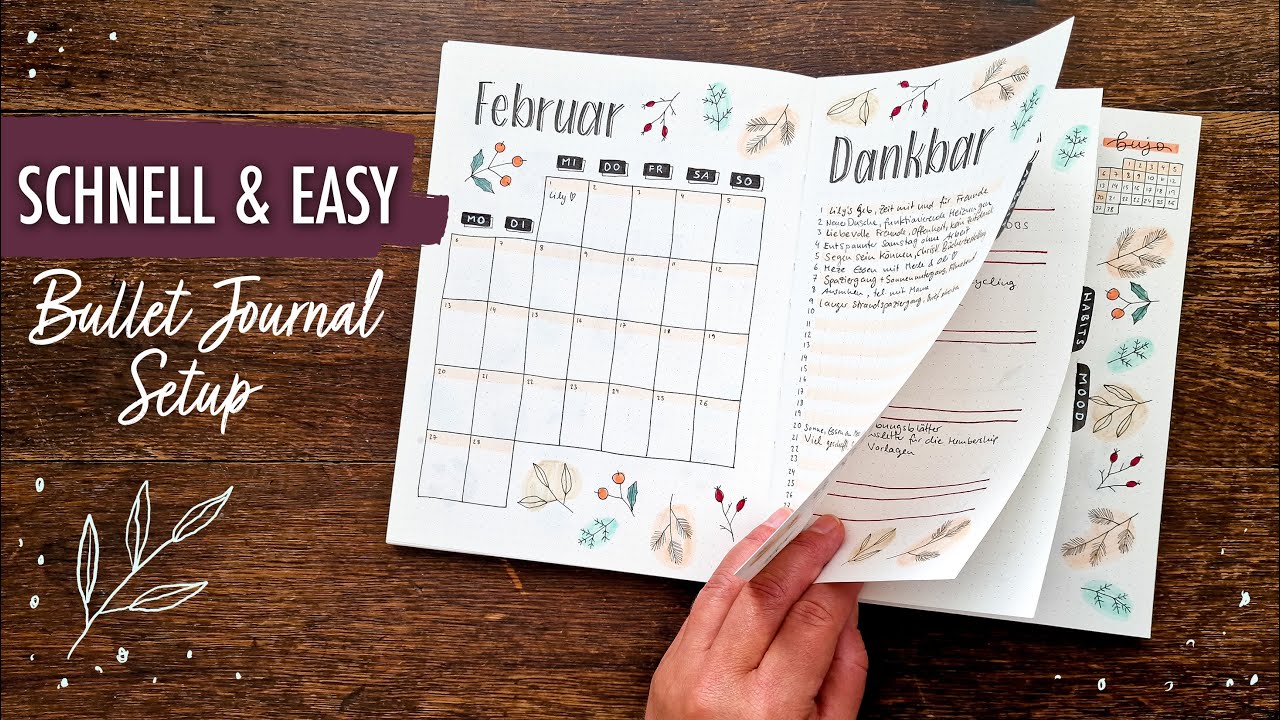 SCHNELL & EINFACH dein Bullet Journal gestalten ✍️ FEB Setup 2023