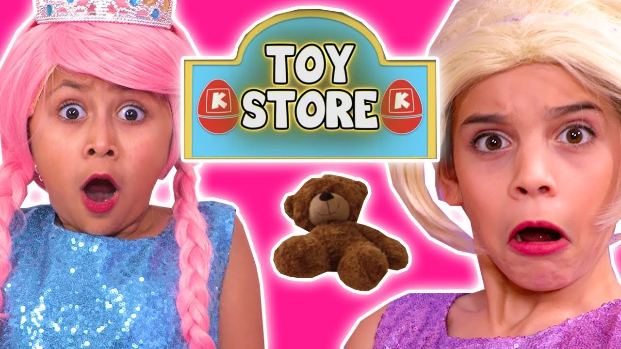 LOCKED IN THE TOY STORE OVERNIGHT - Teddy Bear Rescue Mission - Princesses In Real Life | Kiddyzuzaa