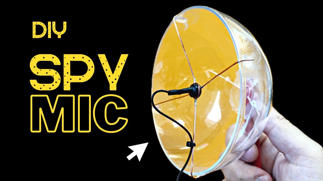 DIY long distance parabolic microphone * DIY Spy Mic