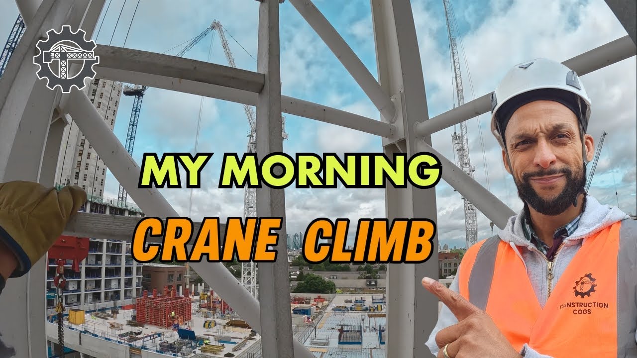 Climbing the crane before the crane climb