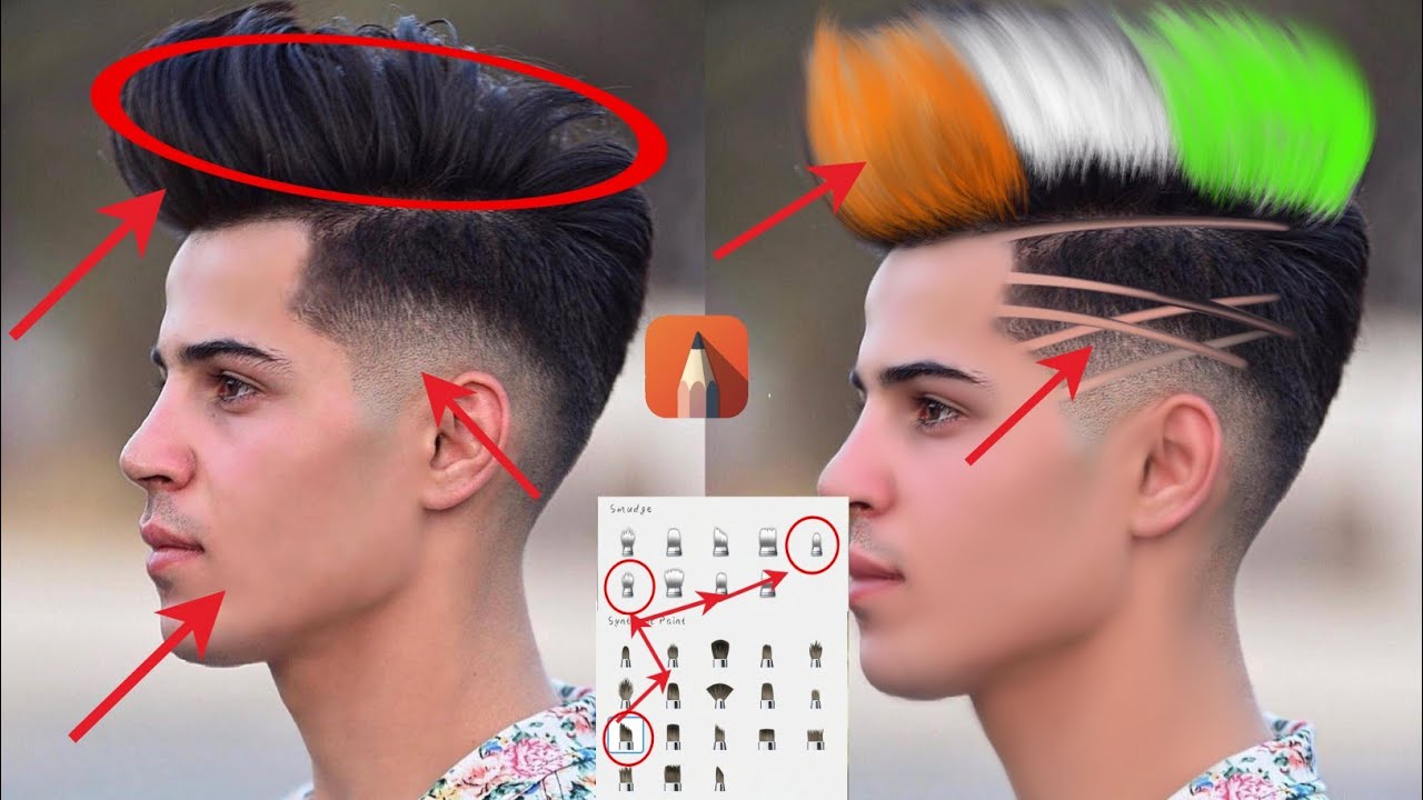 Autodesk Sketchbook Hair Editing Step by Step | Autodesk Sketchbook Hair + Face Smooth Tutorial |