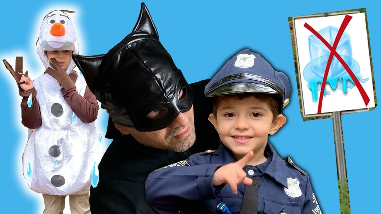 Frozen 2 Pretend Play. Olaf Escapes Jail and Runs From Police