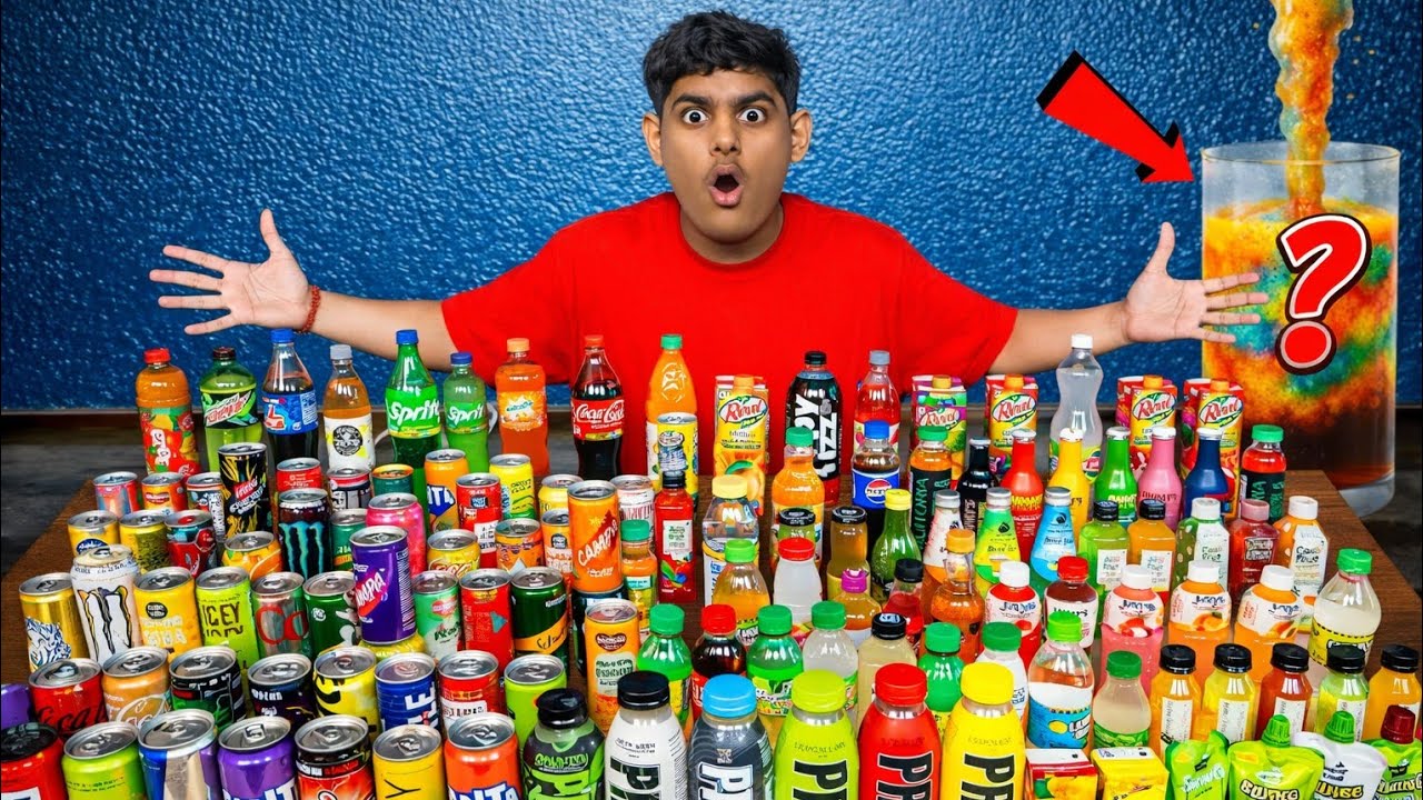 Making the ultimate cold drinks challenge 😱| हमने सारे कोल्ड ड्रिंक को कर दिया मिक्स 💯