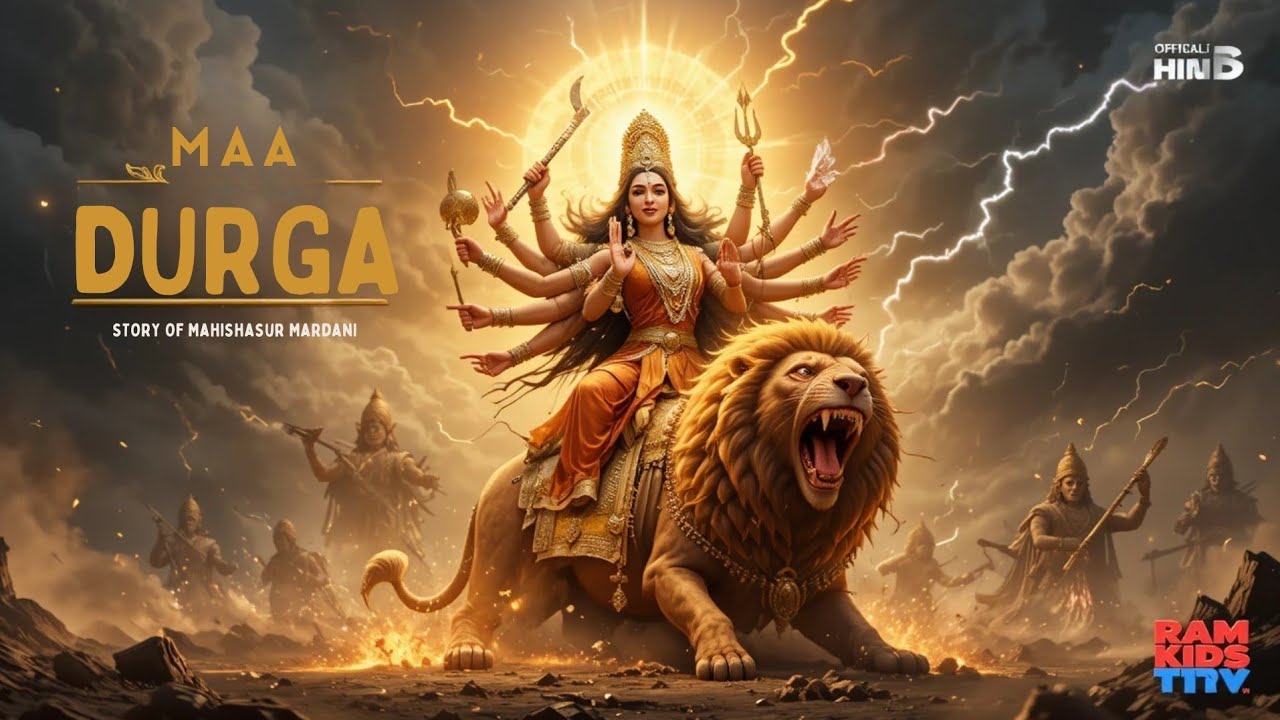 Durga Maa vs Mahishasur | Mahishasura Mardini Full 3D Animated Story | Devi Durga Powerful Fight 