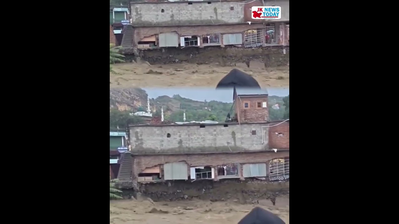 Dozens of shops swept away by raging floodwaters at Beerwah Budgam | JK News Today