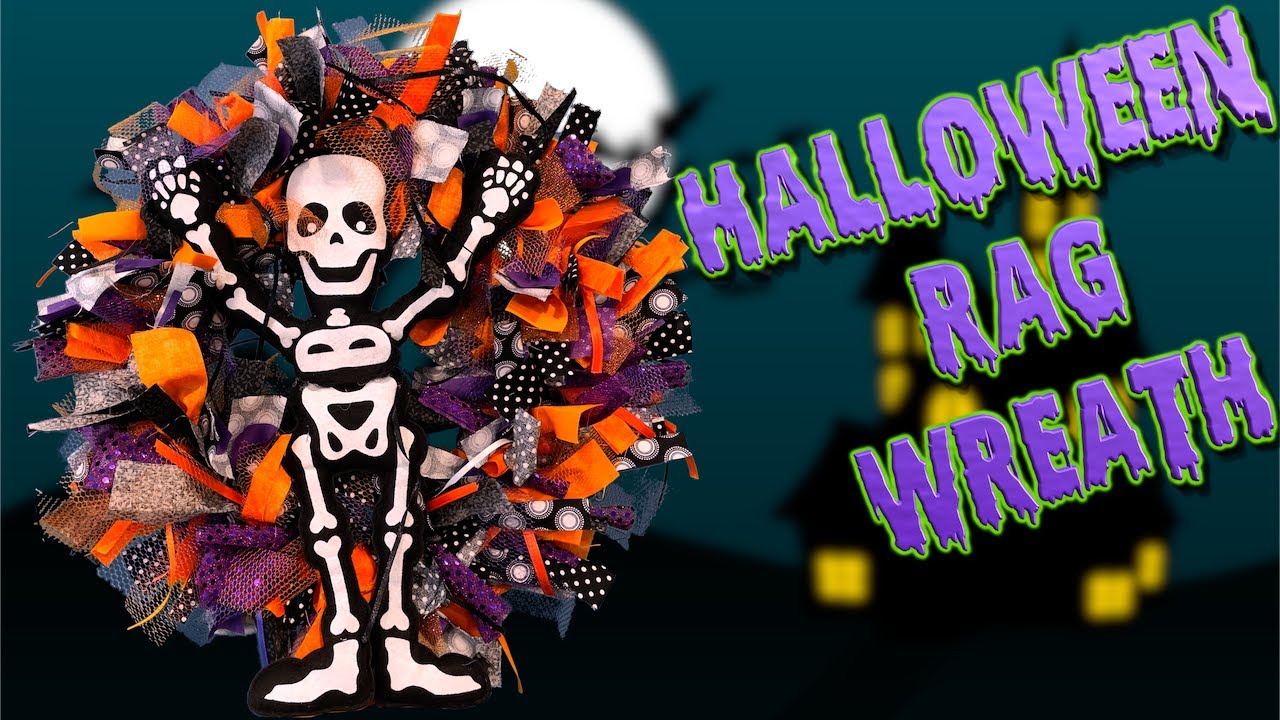 Easy Halloween Rag Wreath | NO SEW | The Sewing Room Channel
