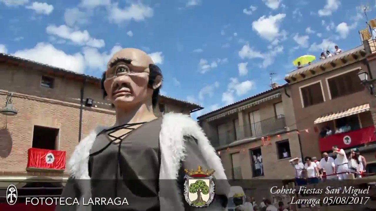 Cohete Fiestas San Miguel 05/08/2017 #Larraga #Navarra.